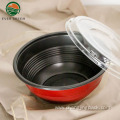 Disposable 1400ml Round Black Plastic Japanese Ramen Bowl